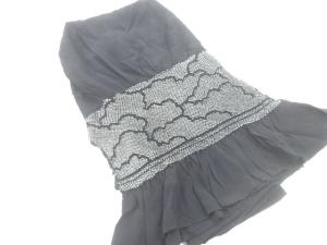 正絹　絞り雲模様男物兵児帯